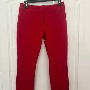 Loft Red Capri Dress Pants